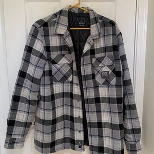 RipCurl Black Multicolored Buttoned Jacket Large